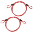 thumbnail image 1 of Cable de Seguridad Uxcell con Asas [2Pcs] - 3.28ft / 39.4 Pulgadas Cable de Seguridad para Candado de Equipaje de Acero Inoxidable para Bicicletas y Equipaje - [Rojo], 1 of 6