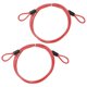 thumbnail image 1 of Cable de Seguridad Uxcell con Asas [2Pcs] - 3.28ft / 39.4 Pulgadas Cable de Seguridad para Candado de Equipaje de Acero Inoxidable para Bicicletas y Equipaje - [Rojo], 1 of 6