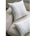 thumbnail image 5 of Light Grey Bold Stripes So Soft Linen Pillow 14x20 Down Alternative Insert, 5 of 7