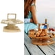 thumbnail image 5 of Mesa de picnic al aire libre de madera con soporte para copa de vino, 5 of 9