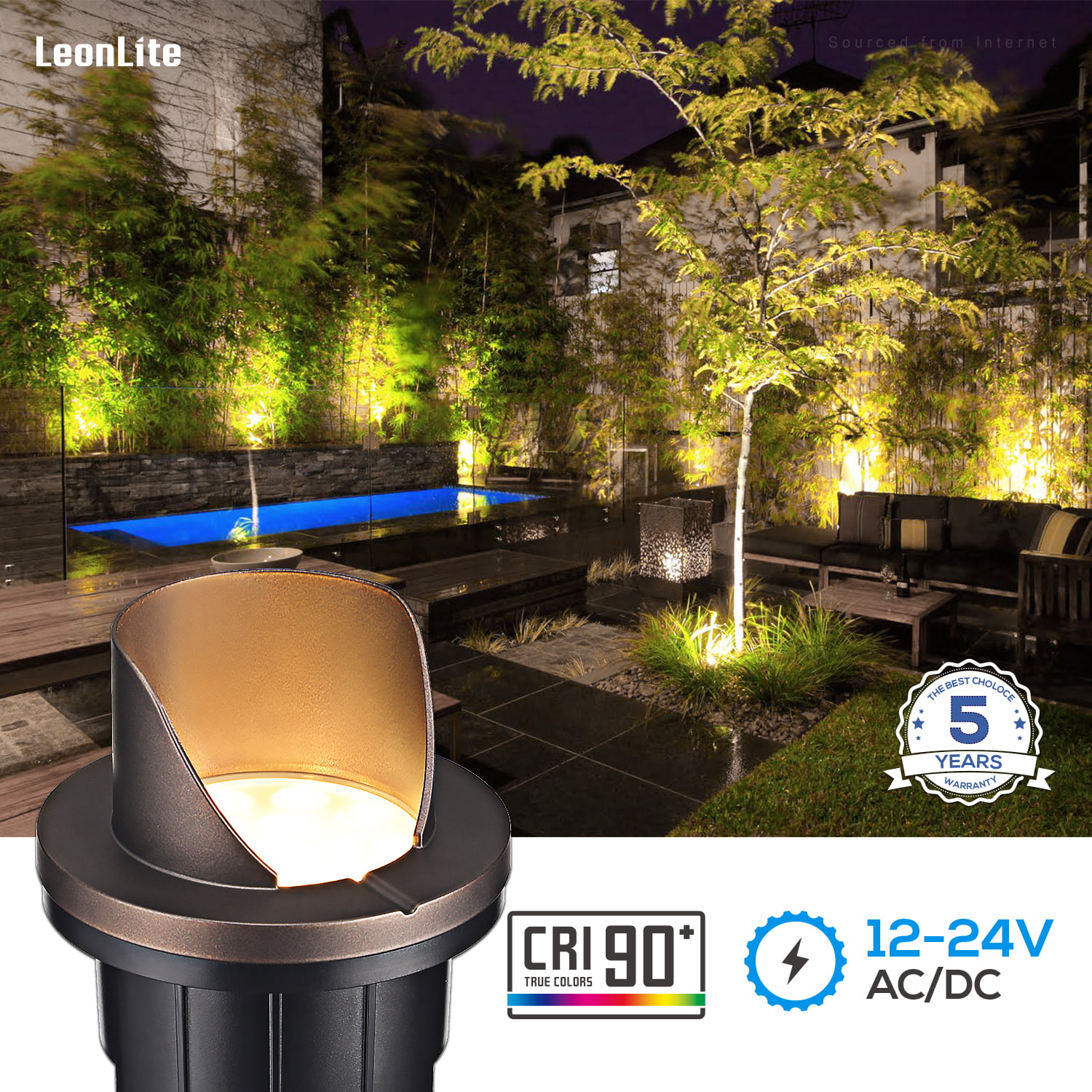 RSN 1W LED Buried Light IP67 Outdoor LED Garden Lighting 6000K Underground Security Lamp for Lanscape