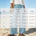 thumbnail image 3 of Usloyux Women's Wide Leg Drawstring Trousers with Pockets Flow Loose Long Pants Boho Solid Casual Beach Summer Vacation Workwear Bottoms, Blue 2XL, 3 of 9