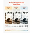 thumbnail image 3 of VEVOR 72 Inch Ceiling Fan with Light 6-Speed Remote Control Reversible Motor Black, 3 of 9