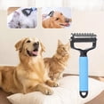 thumbnail image 6 of Olilia Pet Grooming Brush ，Fine-Tooth Comb, Pet Brush ，Anti-Slip Grip，Easily Detangle Tangled Fur, Suitable for Cats and Dogs (Blue, Large)., 6 of 7