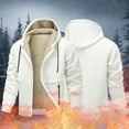 thumbnail image 4 of JTieacloth Men's Outerwear Jackets Coats Winter Jacket Men's Lined Jacket With Hood Men Plain Coat With Zip Men's Windproof Outdoor Jacket Warming Jacket Coat Winter Coat White, 4 of 6