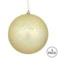 thumbnail image 3 of Vickerman 6" Champagne Matte Mercury Ball Ornament, 4 per Bag, 3 of 3