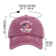thumbnail image 2 of 250th Anniversary USA Hat, United States 250th Anniversary Baseball Cap, 1776-2026 Patriotic Printed Hat, US 250th Anniversary Cap for Independence Day, Adjustable One Size, Pink, 2 of 7