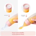 thumbnail image 4 of Alimentador de bebé, cuchara exprimible de silicona para dispensar y alimentar alimentos para bebés (rosa) JAMW Sencillez, 4 of 5