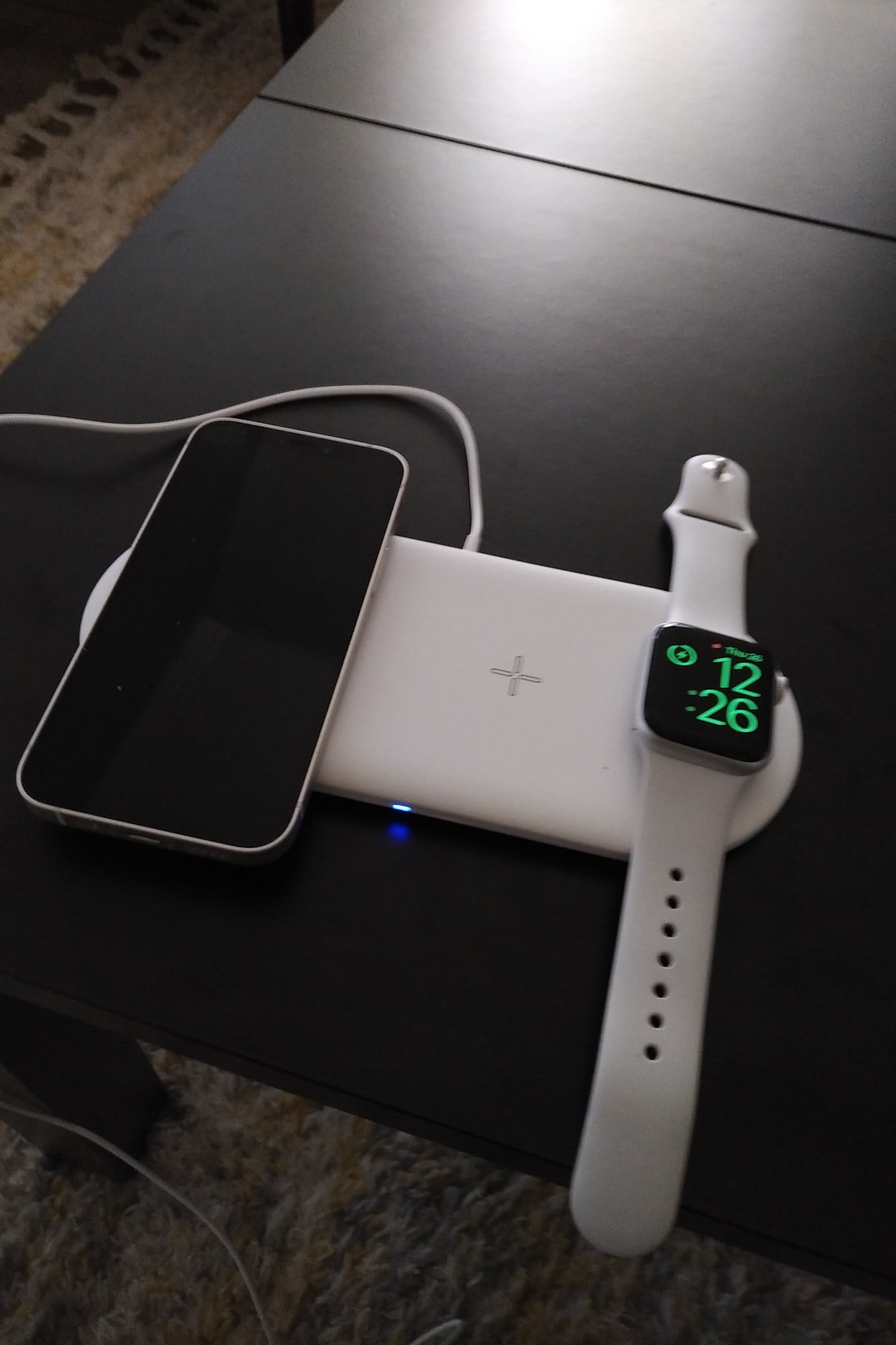 White Flat Wireless 10 Watt Charger 3 in 1 Qi Certified