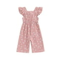 thumbnail image 2 of Musuos Toddler Girl Summer Jumpsuit 6 12 18 24M 3 4Y Casual Floral Print Ruffle Romper Pants Kids Cute Clothes, 2 of 9