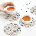 thumbnail image 4 of Leather Coasters with Heat-resistant for Drinks, Cute Cheese Cake -标题2 Round Shape, 4 of 5