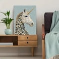 thumbnail image 5 of UXIEQU Leopard Glitter Unicorn Canvas Wall Art 15.75x11.81 Inches, 5 of 8