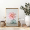 thumbnail image 2 of PixonSign Framed Canvas Print Wall Art Large Pink Peony in Vase Floral Wilderness Illustrations Modern Art Chic Colorful Multicolor Pastel for Living Room, Bedroom, Office - 16"x24" Natural, 2 of 5