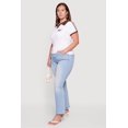thumbnail image 3 of Women's Plus Size Contrast Trim New York 1983 Graphic Polo Top, 3 of 4