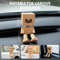 thumbnail image 3 of Shaking Wooden Man Figurine, Shaking  Woodens Doll with 12 count  Expressions,  Shaking  Wooden  Dashboard Decorations, Creative  Desktop Decor, 3 of 6