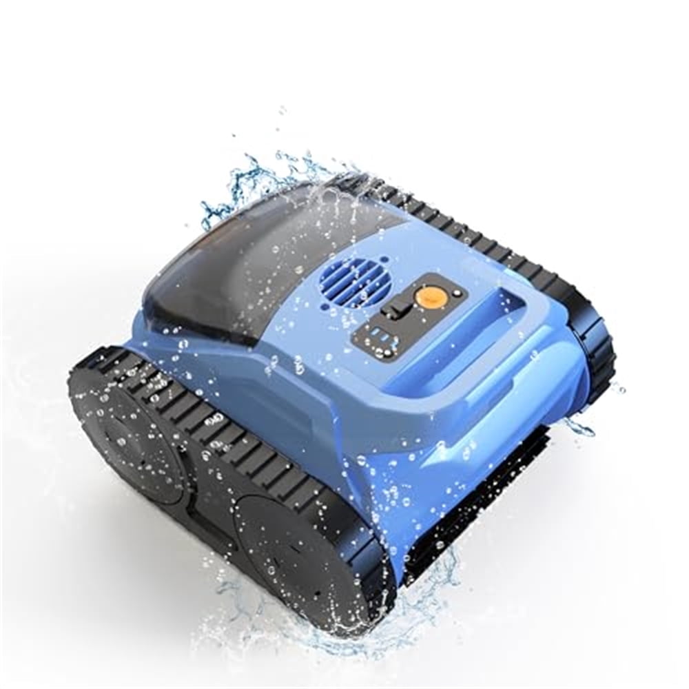 2026 Upgrade Cordless Robotic Pool Cleaner, Automatic Pool Vacuum with Wall Climbing & Waterline Scrubbing for Inground Pools, Cleaning Up to 2100 Sq.ft, 180 Min