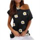 thumbnail image 1 of Mujeres Verano Cuello Redondo Manga Corta Estampado Sin Tirantes Camiseta Tops Blusas OAVQHLG3B Store  lin121212, 1 of 4