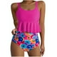 thumbnail image 2 of Traje de baño vintage estampado para mujer, traje de baño conservador, traje de baño de bikini con falda de playa estampada para mujer, traje de baño de nailon para mujer, 2 of 8