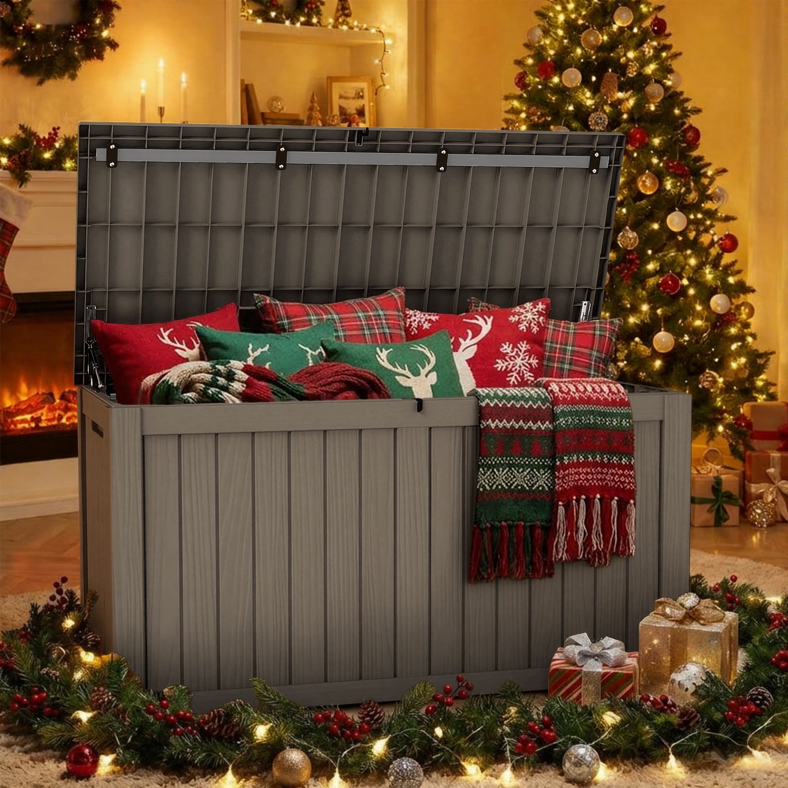 MAYEERTY Outdoor Storage Shed, Tool Storage Room for Outdoor, Removable Shelf