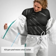 Hayabusa Lightweight Jiu Jitsu Gi - White/Teal, A4