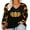 207-Pumpkin Bat, variant on Plus Size Long Sleeve Black Orange Shirts For Women 2X Halloween Crewneck Tops Raglan Pumpkin Face Pullover Color Block Tee Warm Fall Winter Blouses 2XL 18W 20W