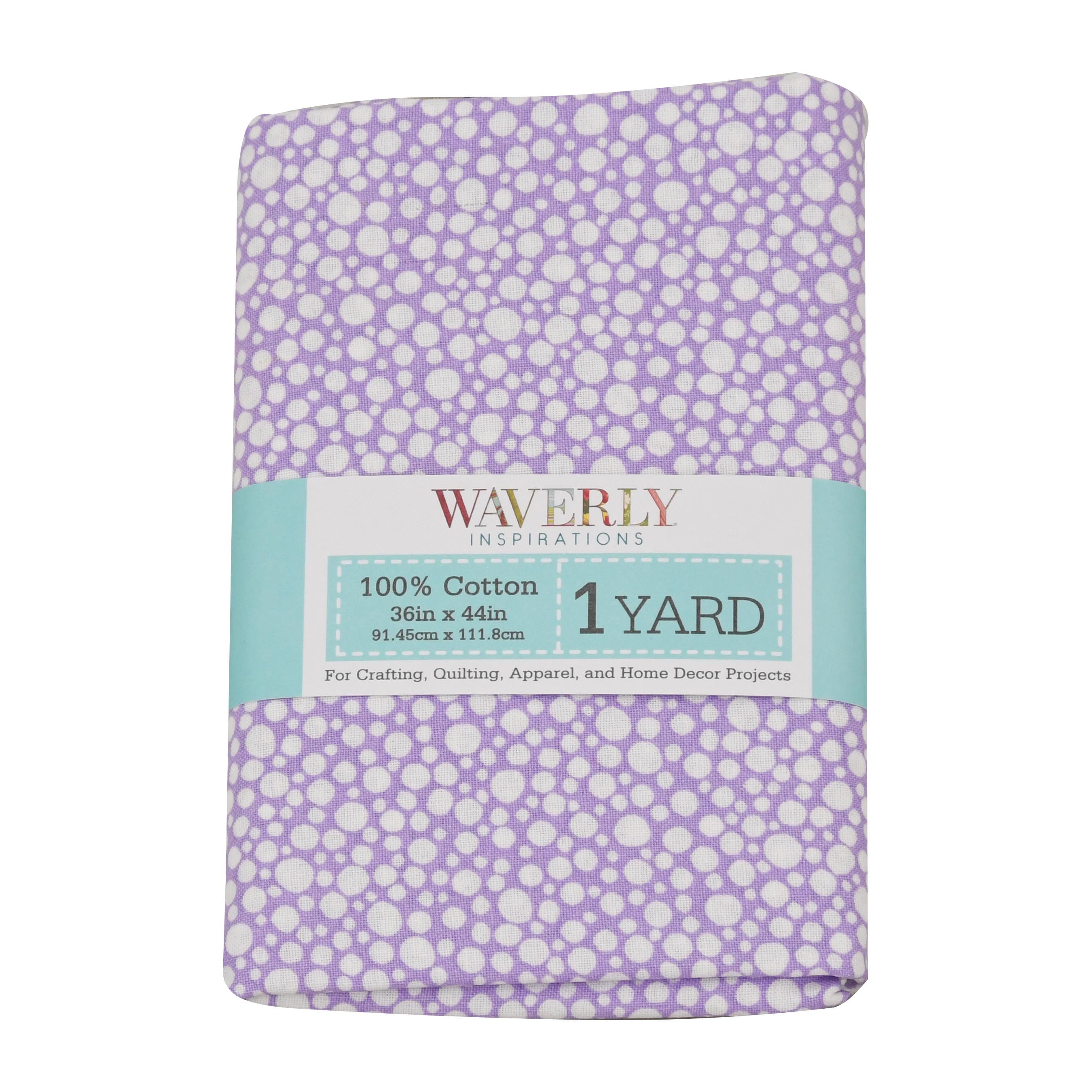 (2 pack) Waverly Inspirations 1 Yard Cut 100% Cotton Prints Fabric Pebbles Lilac 44" Wide for Quilting & Sewing