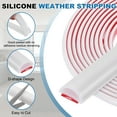 thumbnail image 4 of Uxcell 16.4FT Silicone D Shape Weather Stripping, Self Adhesive Door Seal, White, 4 of 7