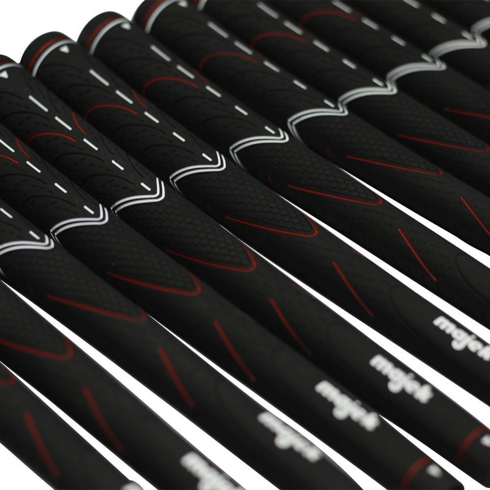 100 pcs - Majek Tour Pro Black Midsize Golf Grips