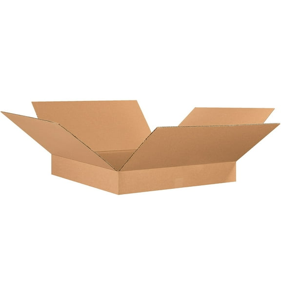 Box Partners Flat Corrugated Boxes 26" x 26" x 4" Kraft 15/Bundle 26264