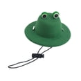 thumbnail image 4 of Gorro de cubo de mascotas cómodas vestidos de fotos divertidas y lindas fotos para gatos perros pequeños gorro de gato con gorra de pescador con tapa Rana, 4 of 8