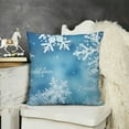 thumbnail image 2 of SHANXI Hello Blue Decorative Throw Pillow Covers, Baby It's Cozy Inside Christmas Porch Outdoor Home Decor, Holiday Couch Cushion Case 22x22in, 2 of 5