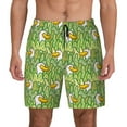 thumbnail image 3 of Uemuo Cartoon Duck Pattern Mens Swim Trunks Quick Dry Board Shorts with Mesh Lining, Stretch Beach Shorts Quick Dry No-Chafing Board Shorts-Small, 3 of 9