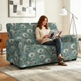 thumbnail image 2 of TSOVTHRID Dandelion Floral Print Recliner Loveseat Cover,Stretch Reclining Sofa Covers with Pockets, Loveseat Recliner Slipcovers Furniture Protector for Pets, 2 of 7