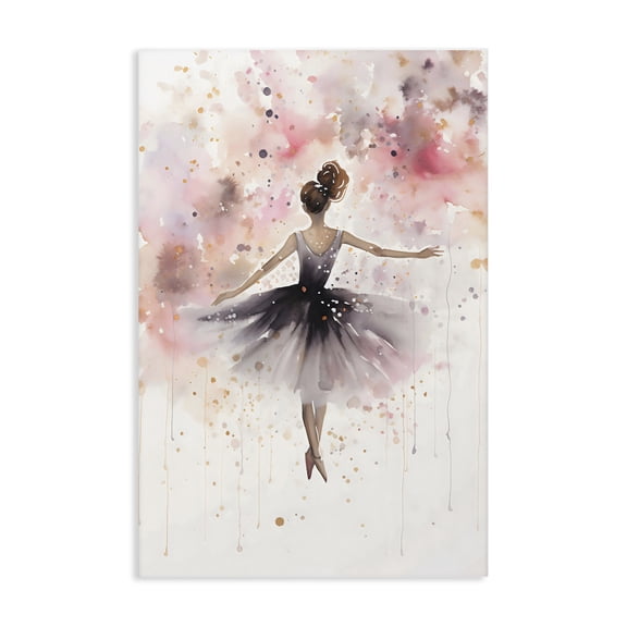 Stupell Industries Eclectic Watercolor Ballerina Atmosphere Canvas Art, 16 x 24, by Creative Studio