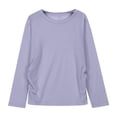 thumbnail image 4 of Plebaso Chemises à Manches Longues pour Garçons Filles Col Rond Décontracté Blouses Basiques Unies Enfants Printemps Été Hauts, 4 of 7