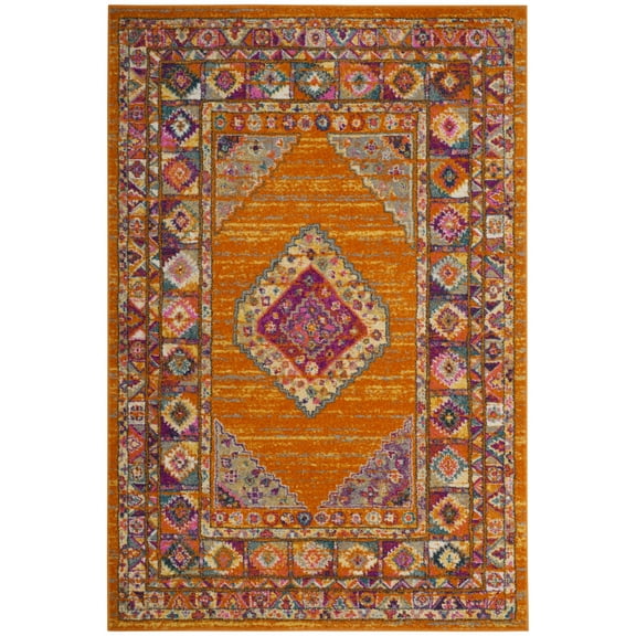 SAFAVIEH Madison Emmet Traditional Area Rug, Orange/Fuchsia, 2'3" x 4'