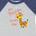 thumbnail image 4 of Inktastic My Peepaw Loves Me Cute Giraffe Boys or Girls Baby Bodysuit, 4 of 5