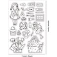 thumbnail image 2 of Woman Makeup Pattern Clear Stamps Lovely Womans Transparent Silicone Stamp Seal, 2 of 7