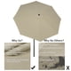thumbnail image 3 of Yescom 9Ft UV50+ 3000PA Aluminum Patio Umbrella with Crank Tilt for Outdoor Table Sunshade Deck Yard Garden Pool, 3 of 11