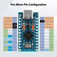 thumbnail image 2 of Pro Micro ATmega32U4 Development Board 5V 16MHz with USB, Microcontroller Board Compatible with Arduino IDE, Compact USB Controller Module for DIY Electronics, Keyboard Projects and Embedded Systems, 2 of 7