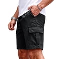 thumbnail image 4 of Lightweight Cargo Shorts for Men Relaxed fit Elastic Waist Athletic Shorts Stretchy Summer Casual Shorts with Pockets, 2XL, 4 of 8