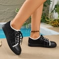 thumbnail image 3 of EKVAHL Women's Lace Up Mesh Sneakers, Cushioned Mesh Tennis Shoes, Insole Office Daily Walking Shoes Black, 3 of 5