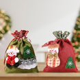 thumbnail image 5 of CJiaWei Christmas Decorations 5 Piece Set Set Drawstring Bag Santa Snowman Linen Bag, 5 of 5