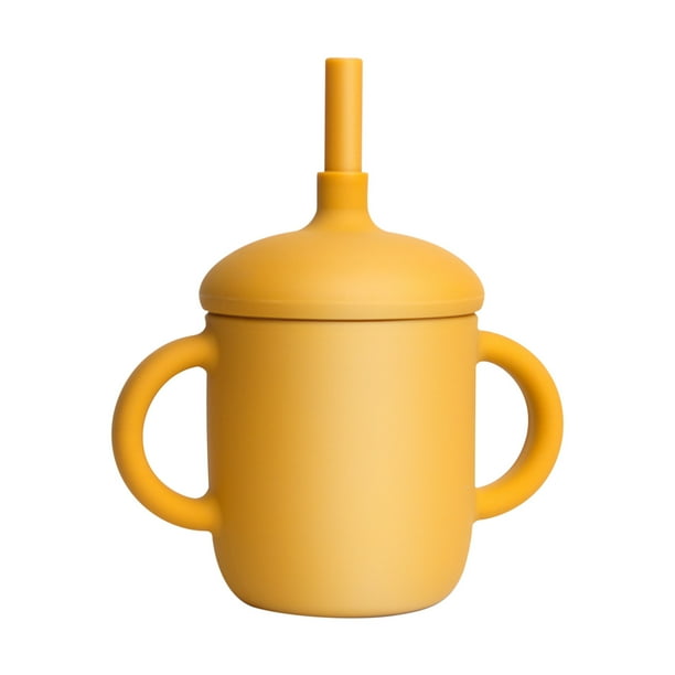 Vaso con Pajita, Diseño Antigoteo, Anticaídas, Resistente a Altas Temperaturas, Compatible con Portavasos Estándar, Fácil de Limpiar, Antiderrames, Seguro para Las Encías de Los Niños Pequeñ