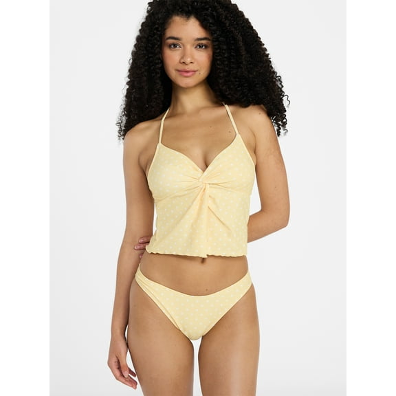 No Boundaries French Twist Flyaway Crop Tankini, Women's XXS-XXL