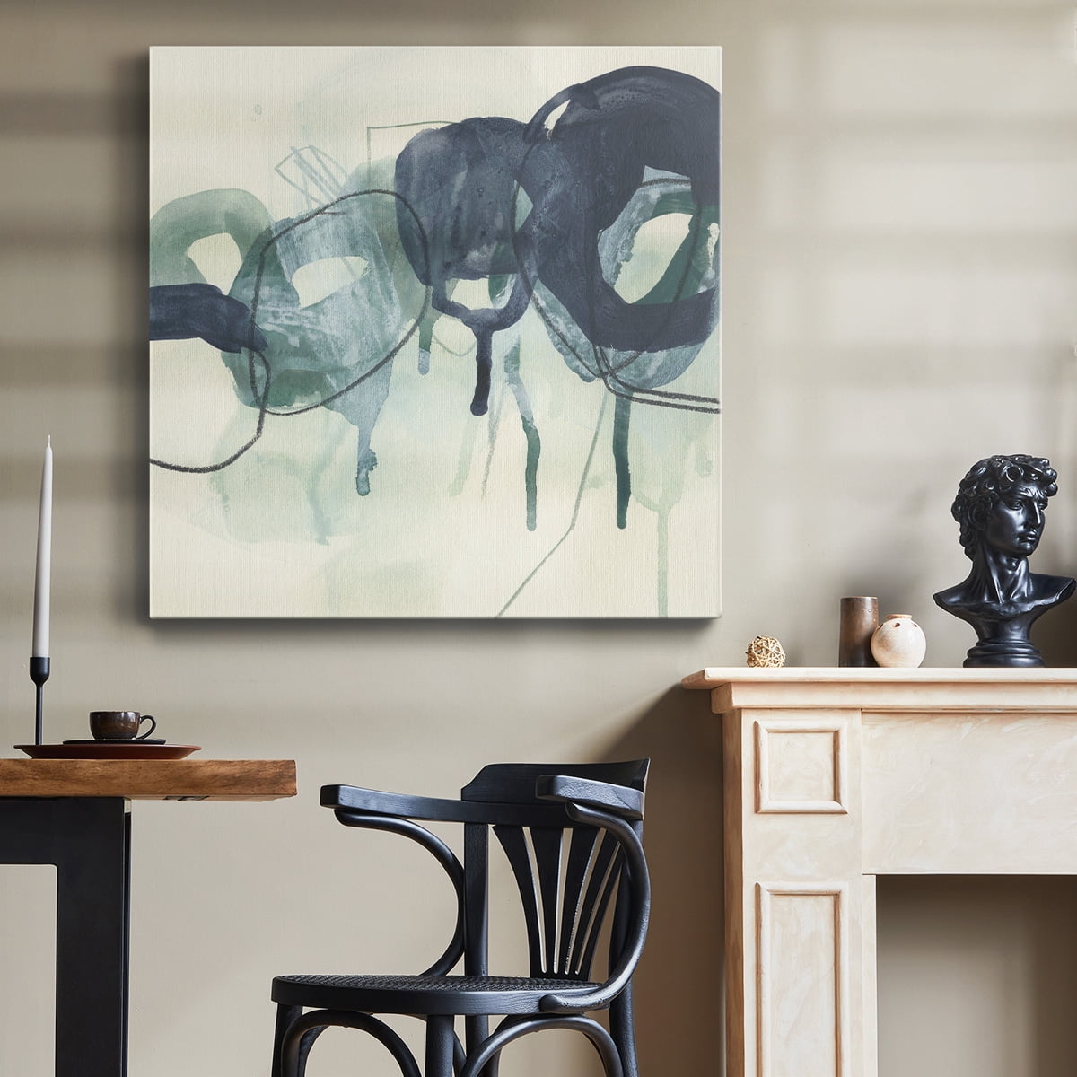 Wexford Home Chainlink Verdigris II-Premium Gallery Wrapped Canvas, 10" x 10" - Ready to Hang