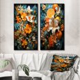 thumbnail image 1 of Designart "Tropical Tangle Orange Blue painting II" Abstract Collages Framed Wall Art Set Of 2 - Multi-Color Abstract Framed Canvas Set For Living Room Decor, 1 of 6