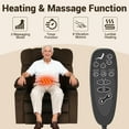 thumbnail image 4 of Oversized Power Lift Recliner, LEGAHOME 26in Large Wide Lift Chair for Elderly, Massage Recliner with Heat for Big and Tall Adults, Living Room Recliner Chair with Cup Holders, Brown, 4 of 10