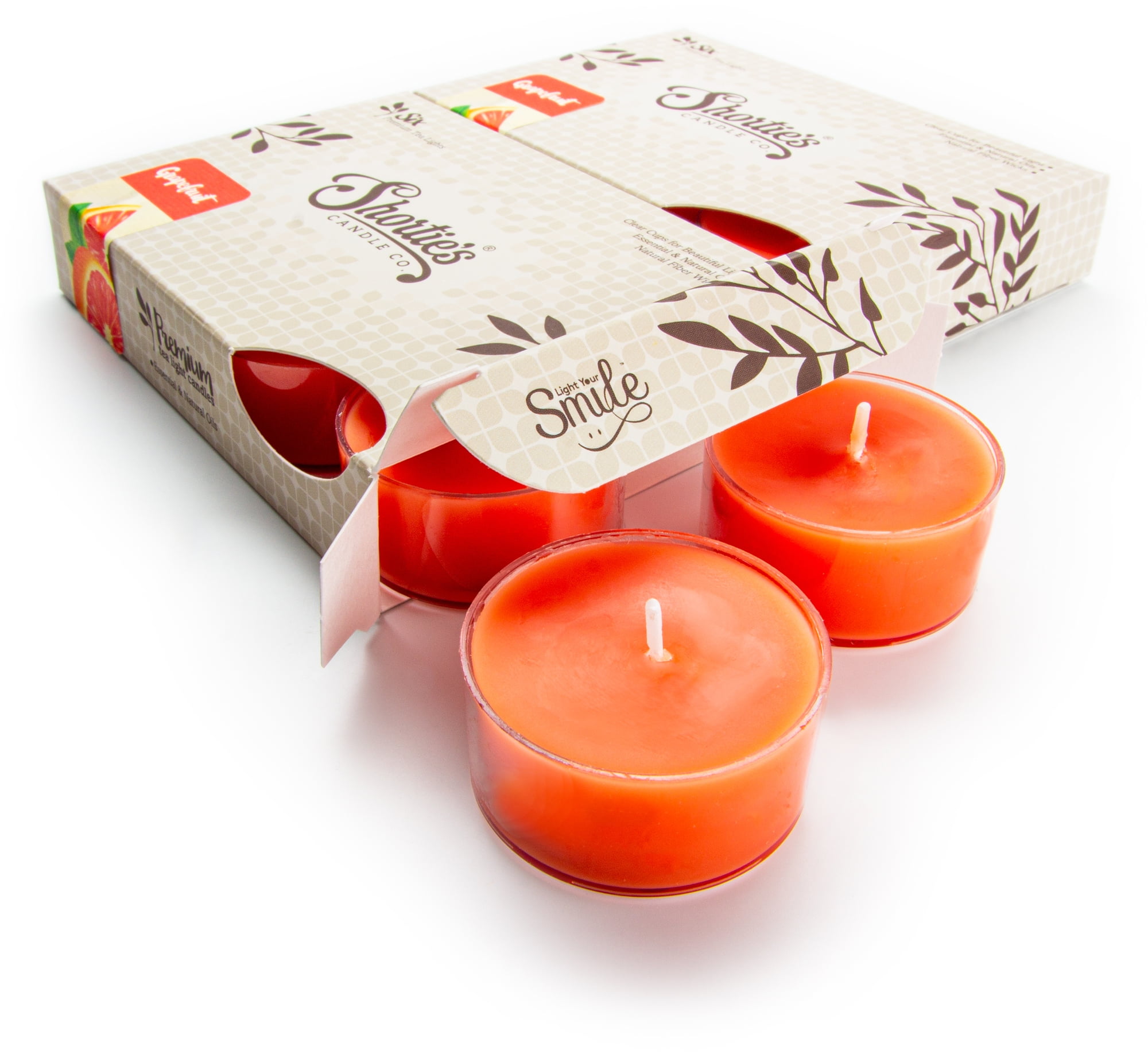 Grapefruit Tealight Candles Multi Pack (12 Pink Highly Scented Tea