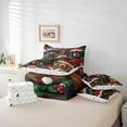 thumbnail image 6 of Manfei Cute Dachshund 7-Piece Twin Bedding Sets,Vintage Christmas Hat Bedding Comforter Set,Red Black Green Sheet Sets For Boys Kids,Ultra Soft Home Decor Reversible, 6 of 8